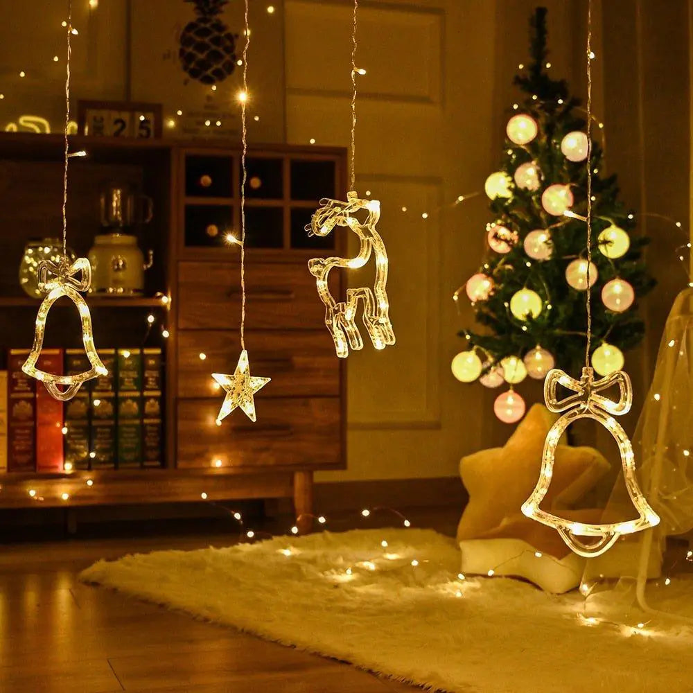 Christmas LED Curtain Fairy String Lights For Home - Lumiluxora