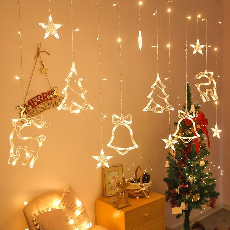 Christmas LED Curtain Fairy String Lights For Home - Lumiluxora